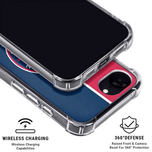 MLB Washington Nationals Split iPhone 16e Clear Case